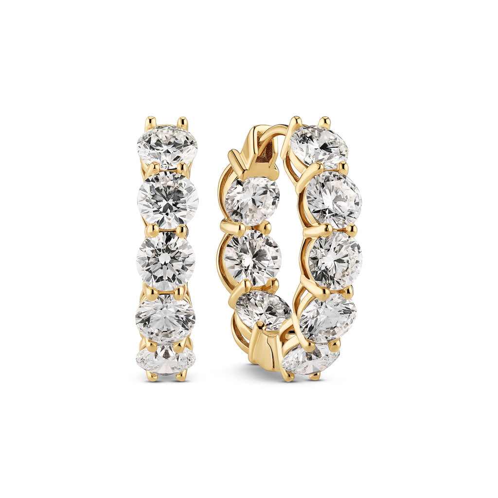 Ariccia 14K Guld Hoops m. Lab-Grown Diamanter