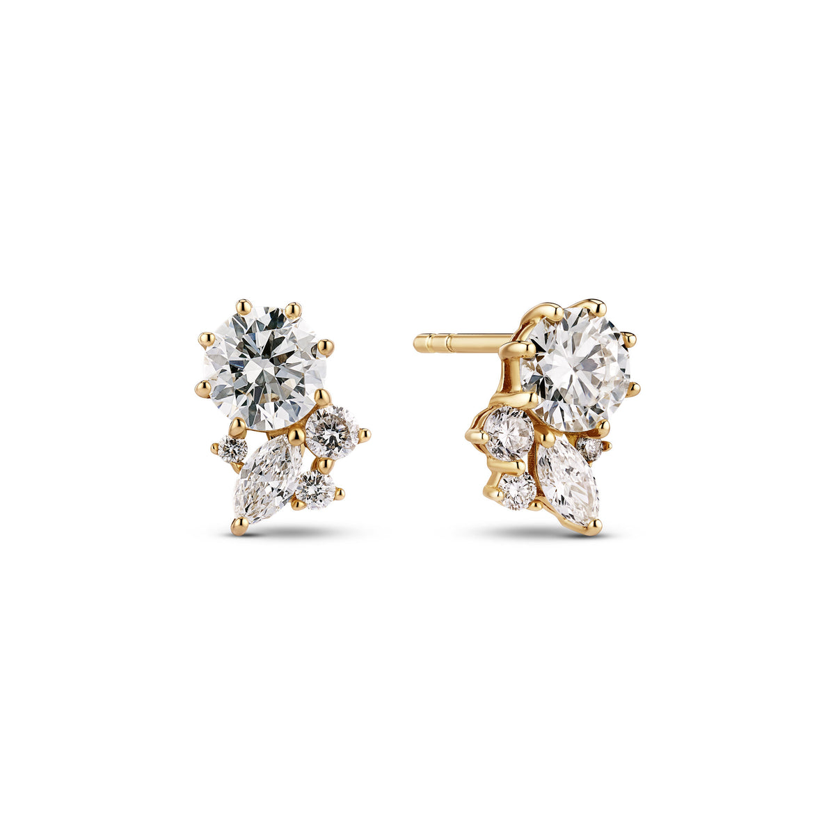 Lovere 14K Guld Ørestikkere m. Lab-Grown Diamanter