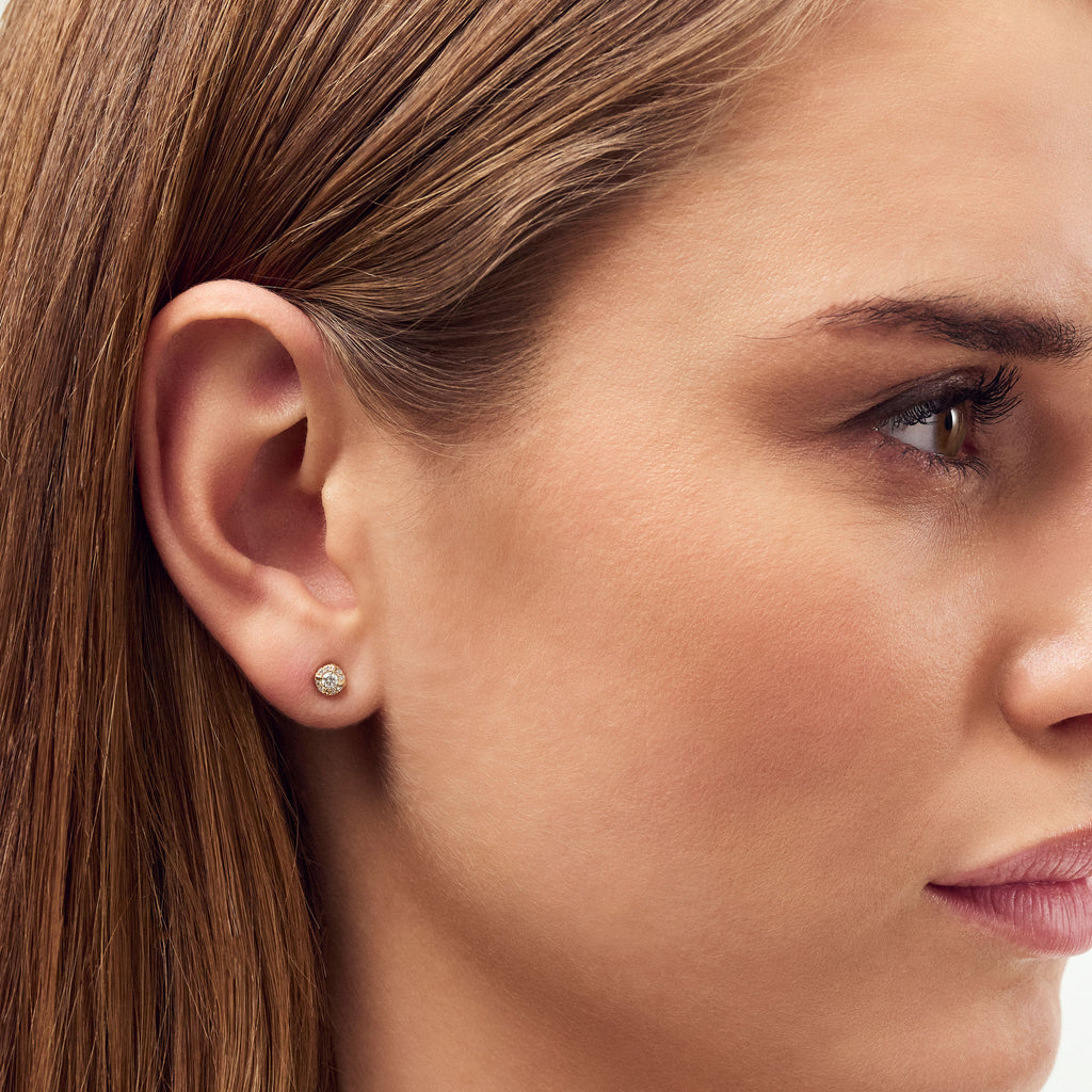 Rome 14K Hvidguld Ørestikkere m. Lab-Grown Diamanter