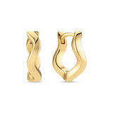 Ellera Waves Pianura Mellem Gold Plated Earrings