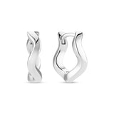 Ellera Waves Pianura Medium Silver Earrings