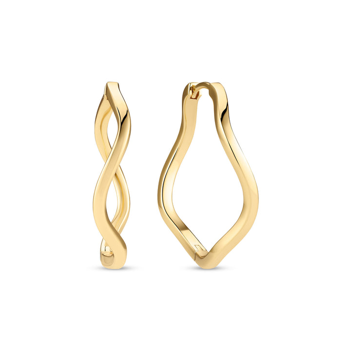 Ellera Waves Pianura X-Large Gold Plated Earrings