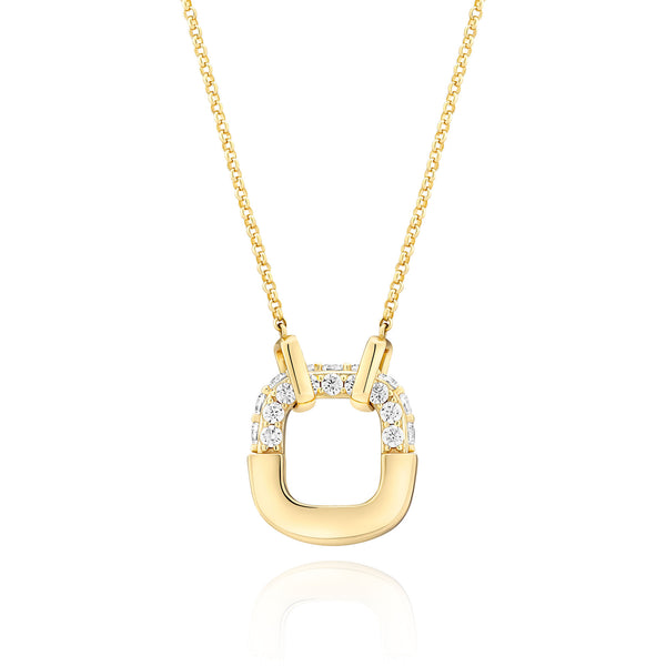 Maratea Gold Plated Necklace w. Zirconia