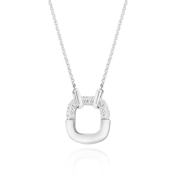 Maratea Silver Necklace w. Zirconia