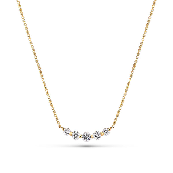 Tiara Piccolo 14K Gold Necklace w. Lab-Grown Diamonds