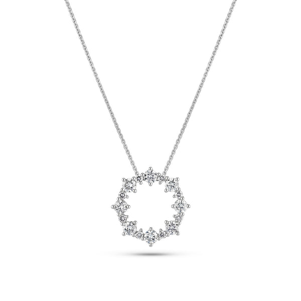 Brina 14K Whitegold Necklace w. Lab-Grown Diamonds