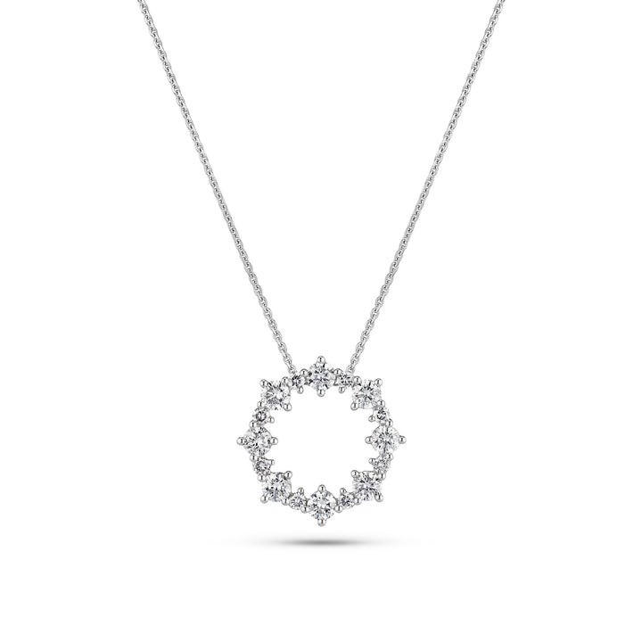 Brina 14K Whitegold Necklace w. Lab-Grown Diamonds