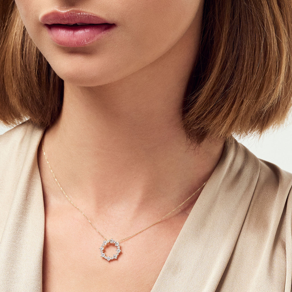 Brina 14K Guld Halskæde m. Lab-Grown Diamanter