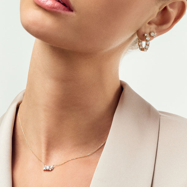 Lovere 14K Gold Necklace w. Lab-Grown Diamonds