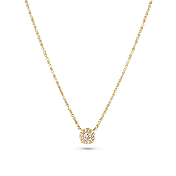 Rome 14K Gold Necklace w. Lab-Grown Diamonds