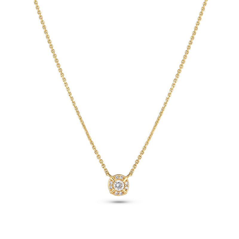 Rome 14K Gold Necklace w. Lab-Grown Diamonds