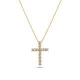 Alba Croce 14K Gold Necklace w. Lab-Grown Diamonds