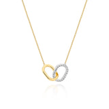 Capizzi Due Piccolo Silver & Gold Plated Necklace w. Zirconia