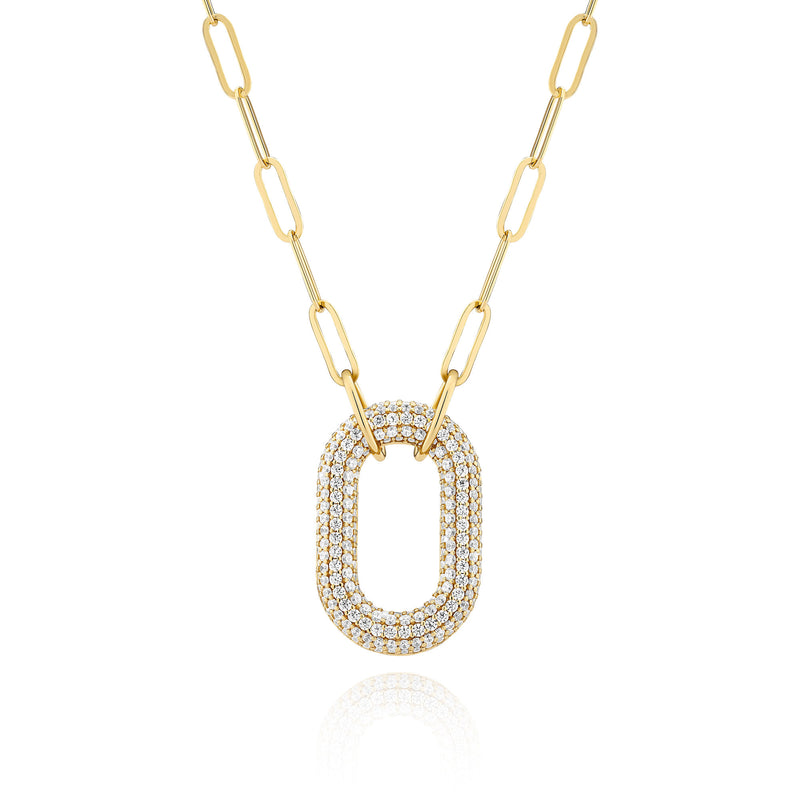 Capri Uno Gold Plated Necklace w. Zirconia