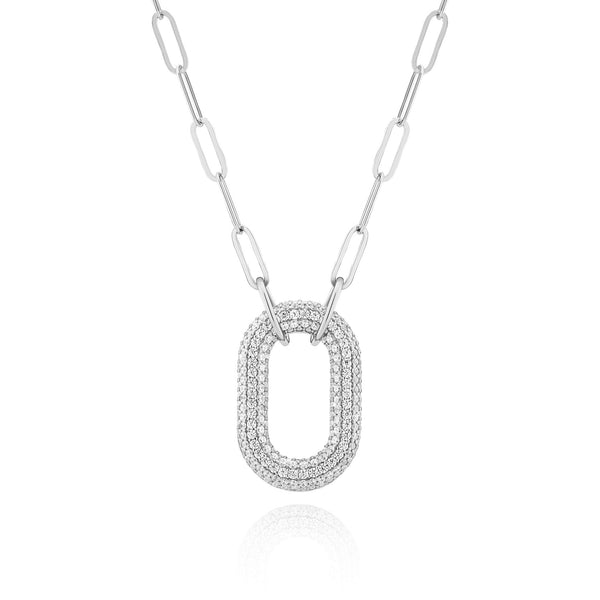 Capri Uno Silver Necklace w. Zirconia