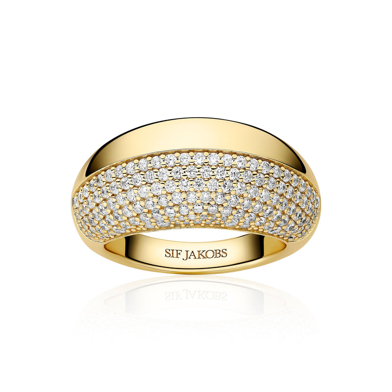 Fasano Gold Plated Ring w. Zirconia