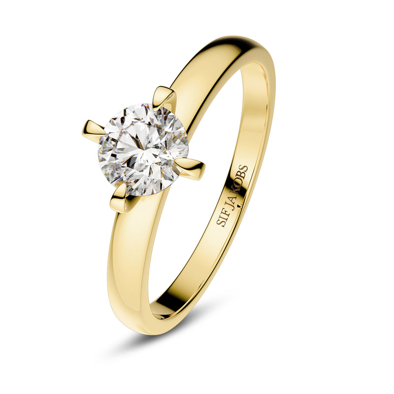 Venice Solitaire 14K Gold Ring w. Lab-Grown Diamond