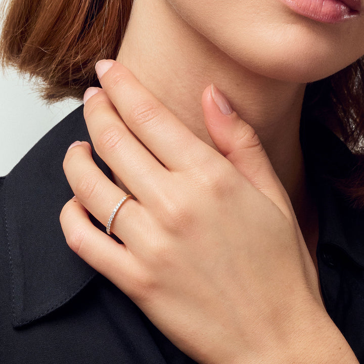 Alba 14K Gold Ring w. Lab-Grown Diamonds