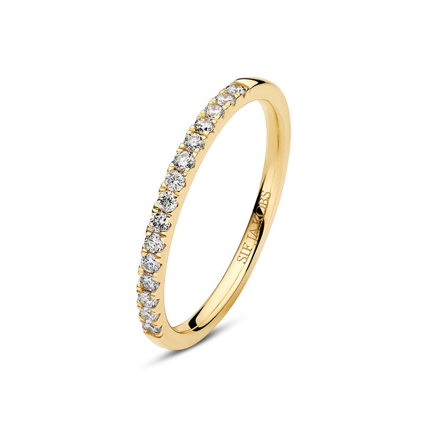 Alba 14K Guld Ring m. Lab-Grown Diamanter