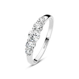 Tiara 14K Whitegold Ring w. Lab-Grown Diamonds