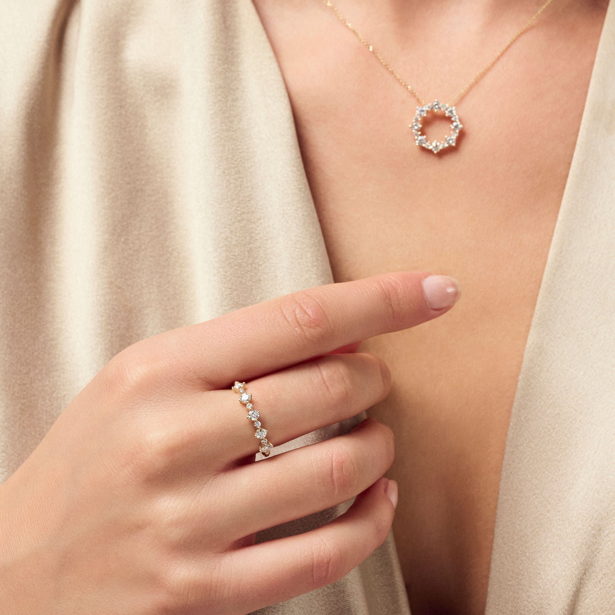 Brina 14K Guld Ring m. Lab-Grown Diamanter