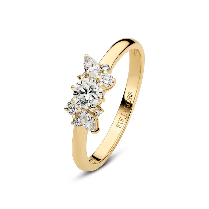 Lovere 14K Gold Ring w. Lab-Grown Diamonds