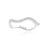 Ellera Waves Silver Ring w. Zirconia