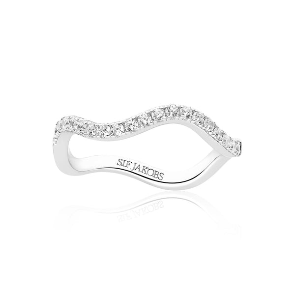 Ellera Waves Silver Ring w. Zirconia