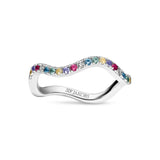 Ellera Waves Silver Ring w. Zirconias