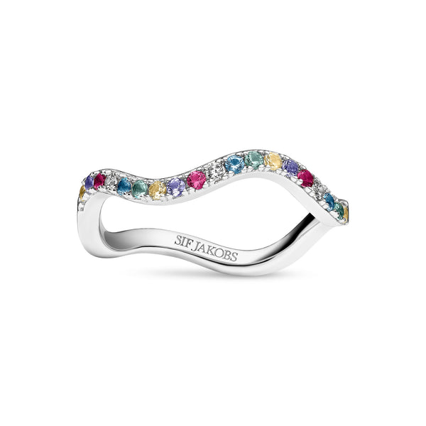Ellera Waves Silver Ring w. Zirconias