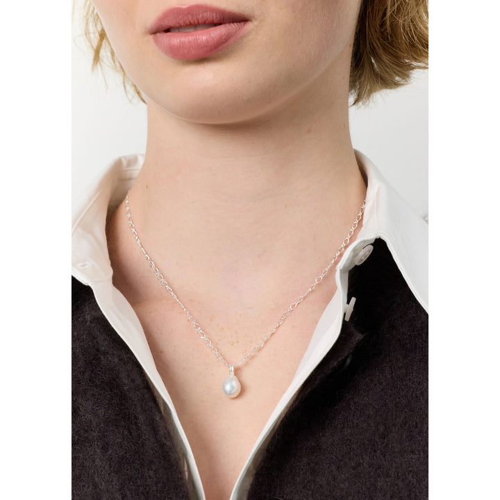 Unicorn Silver Pendant w. Baroque Pearl