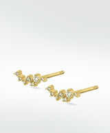 Orion Nebula 14K Gold Earrings w. Lab-Grown Diamond