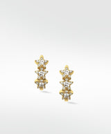 Tri-Omega 14K Gold Earrings w. Lab-Grown Diamond