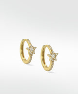 Omega 14K Gold Earrings w. Lab-Grown Diamond