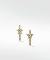 Omega 14K Gold Earrings w. Lab-Grown Diamond