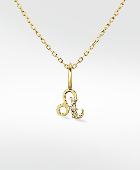 Lark Berry Leo Pendant 14K Gold Necklace Lab-Grown Diamond