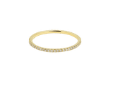 Eternity Band 18K Gold Ring w. Diamonds