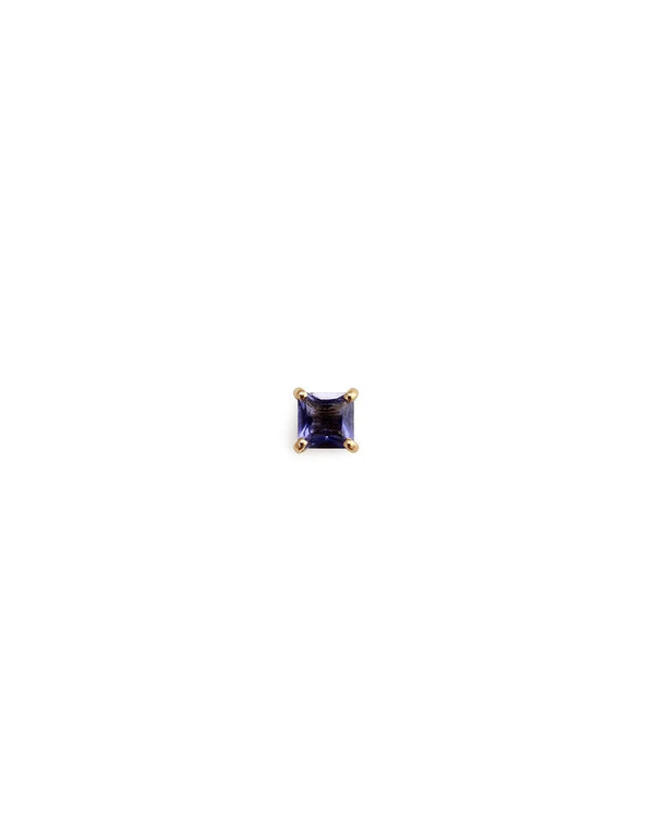 Candy Purple 18K Gold Stud w. Amethyst
