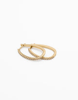 BIGLOVE 18K Gold Hoops w. Diamonds