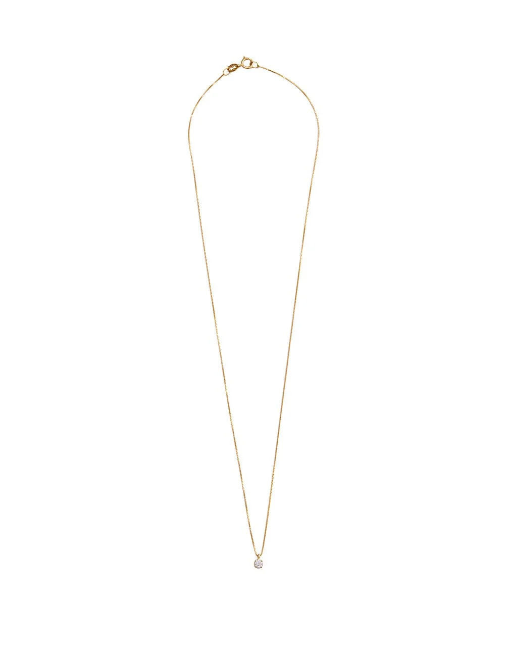 Luce 18K Gold Necklace w. Lab-Grown Diamond