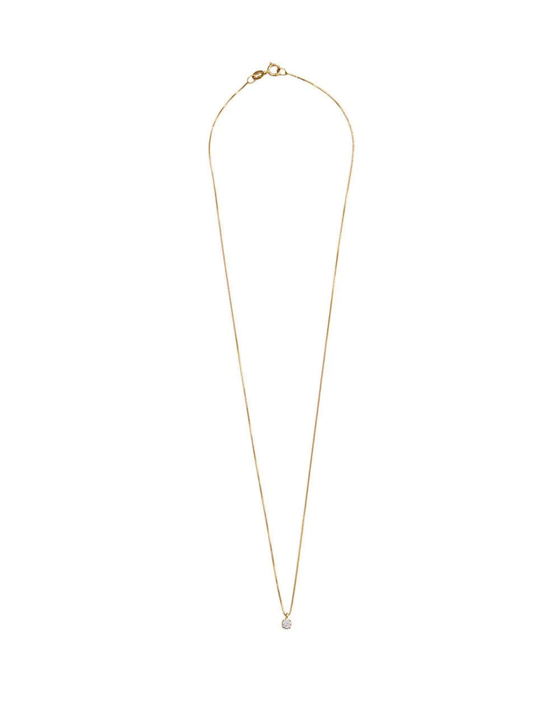 Luce 18K Gold Necklace w. Lab-Grown Diamond