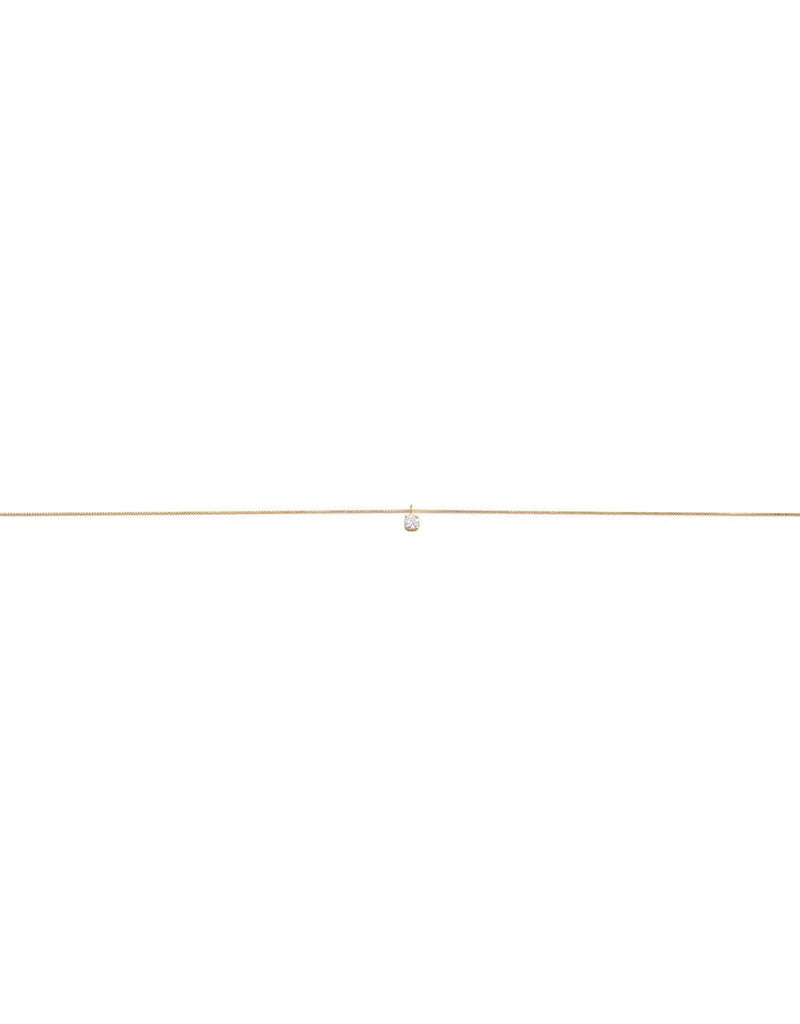 Luce 18K Gold Necklace w. Lab-Grown Diamond