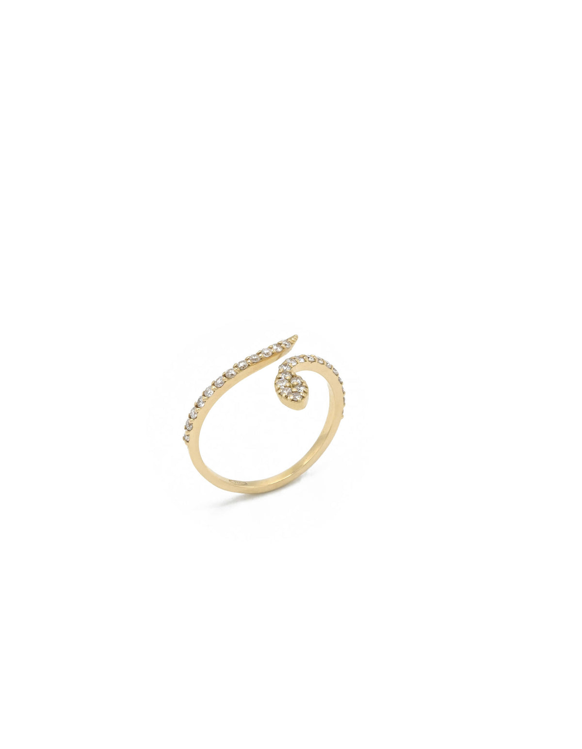 Vielleicht weißer 18k goldener Ring w. Diamanten