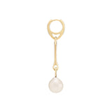 Squash Gold Plated Earring w. Pearl