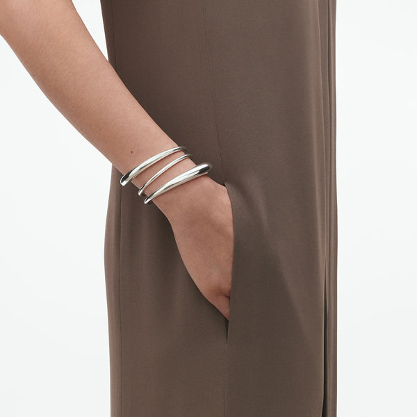 Mercy Big Twist Silver Bangle