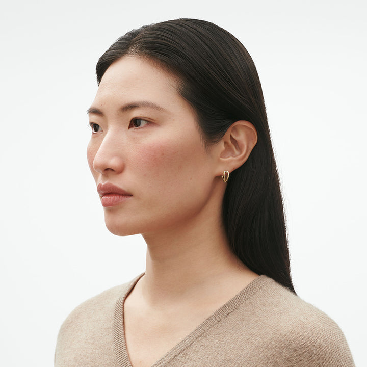 Mercy Swirl 18K Gold Hoops