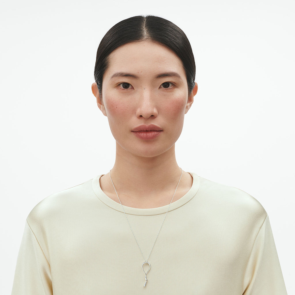 Mercy Swirl Silver Necklace