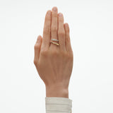 Mercy Twist 18K Gold Ring w. Pavé 0.37 Ct Diamonds