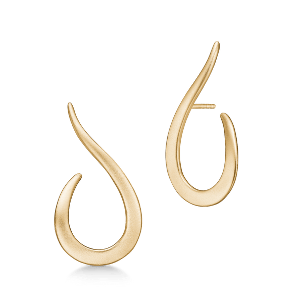 Classic Swan Gold Plated Earstuds