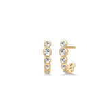 Grace Curve Gold Plated Earstuds w. Zirconia